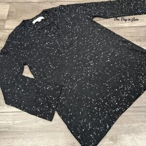 Loft Petites Speckled Lightweight Keyhole Sweater Size XXS